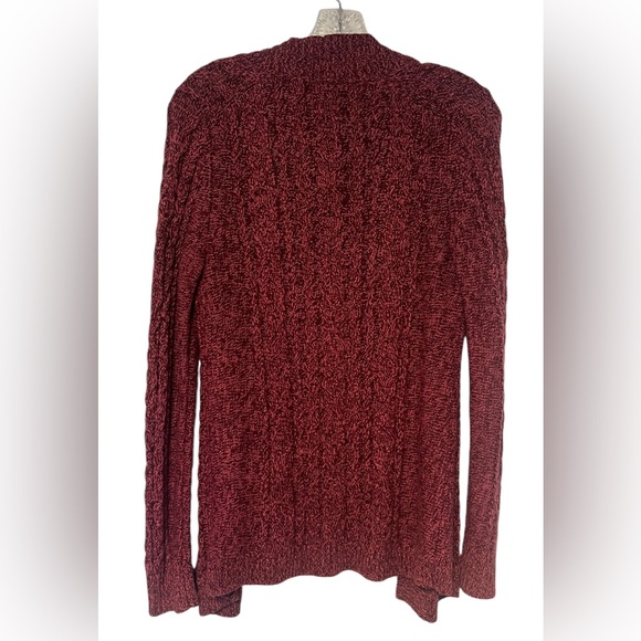 LL Bean Women’s Open Front long Line Chenille Cardigan size XS Burgundy - Picture 2 of 12